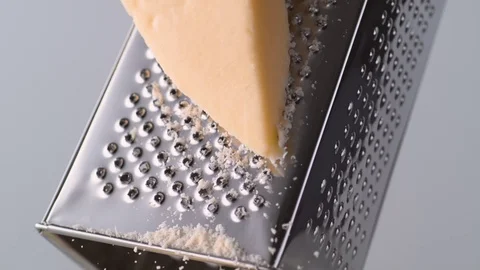 Shredded cheese. Slow Motion. Stock Footage 79390506