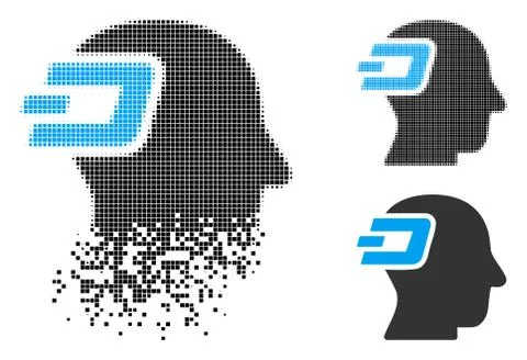 Shredded Dot Halftone Dash Imagination Icon イラスト素材