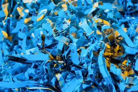 Shredded paper close up Stock Photos