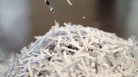 Shredded Paper Falling Onto Pile Of Shreds 스톡 동영상 315070312