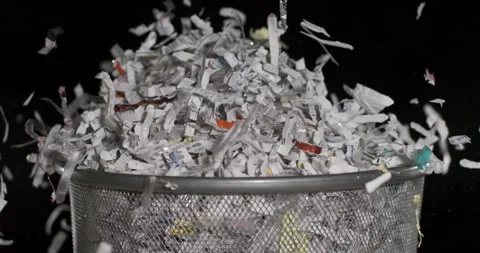 Shredded paper flying in slow motion Stock Footage 344986637