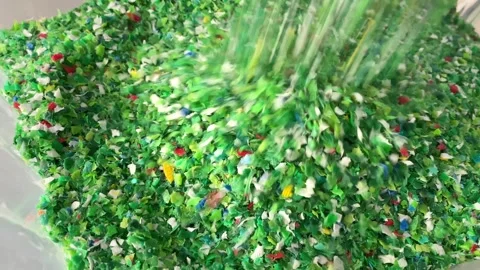 Shredded plastic. Stock Footage 280900838