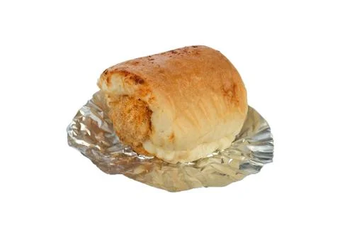 Shredded pork bread on white background Stock Photos