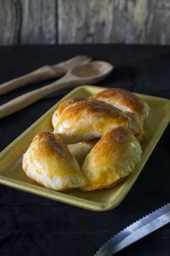 Shredded pork filled bread 스톡 사진