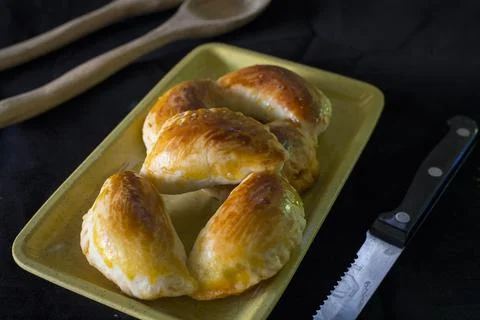 Shredded pork filled bread Fotos Stock