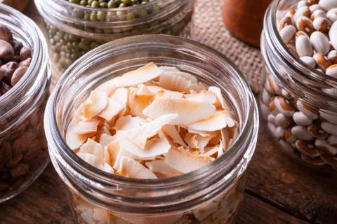 Shredded Toasted Coconut Stock Photos