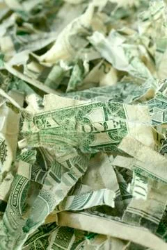 Shredded us dollars Stock Photos