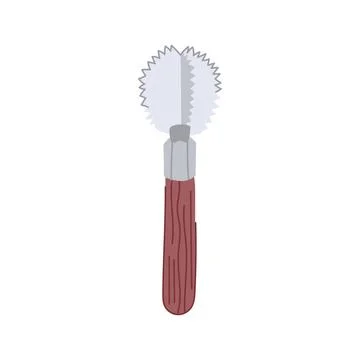 Shredder coconut scraper tool cartoon vector illustration Stock Illustration