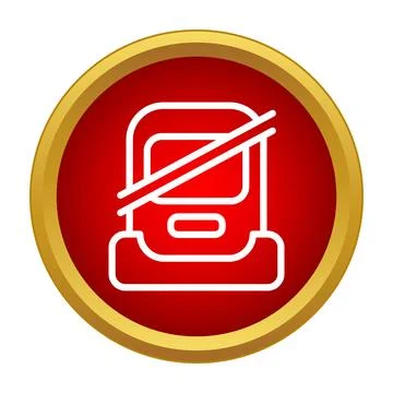 Shredder icon blocking safe document disposal Stock Illustration
