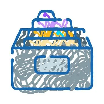 Shredder machine destroying documents for secure disposal Stock Illustration