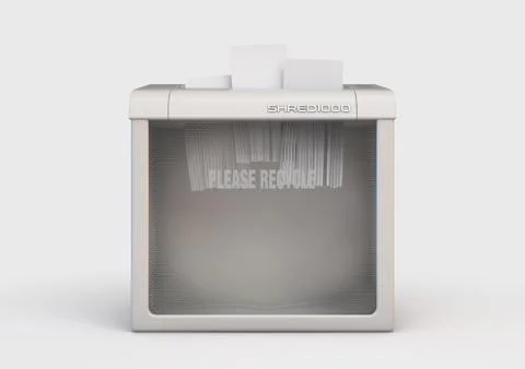 Shredder Shredding Paper Stock Illustration