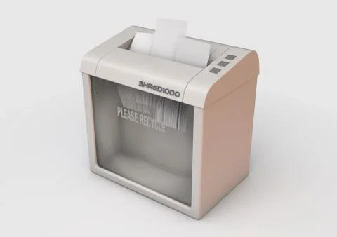 Shredder Shredding Paper Stock Illustration
