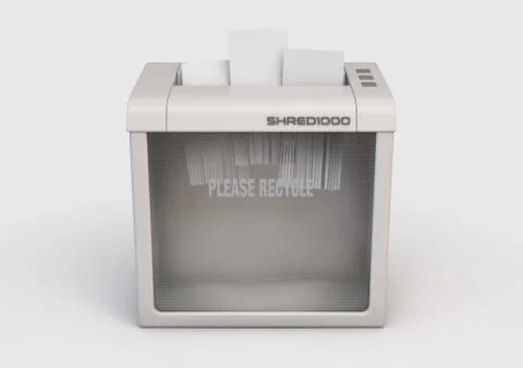 Shredder Shredding Paper Stock Illustration