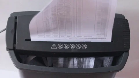 Shredder shreds documents Stock Footage 85284312