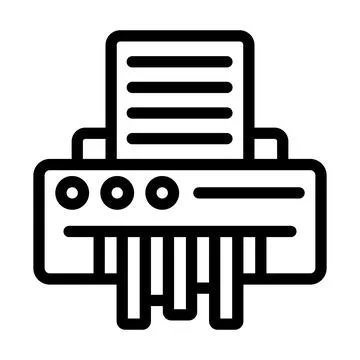 Shredder Vector Icon Design Illustration Illustrazione stock
