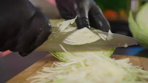 Shredding cabbage Video stock 268577018