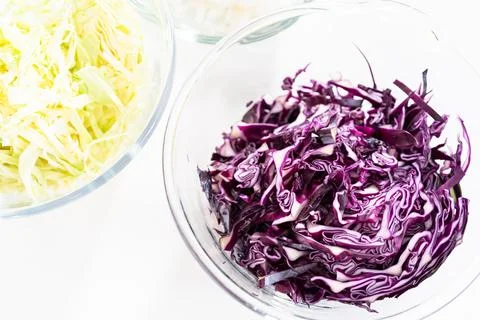 Shredding cabbage Stock Photos