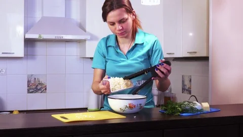 Shredding cheese on grater 스톡 동영상 74260731