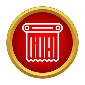 Shredding confidential document for data security icon Stock Illustration