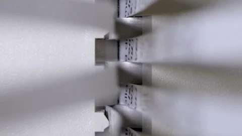 Shredding Documents Close Up Two Stock Footage 78685837