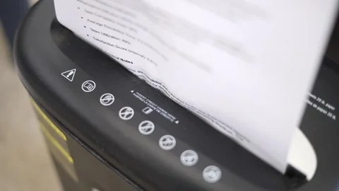 Shredding Documents In A Shredder Stock Footage 315070073