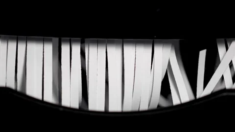 Shredding paper close up shredder. Stock Footage 307468684