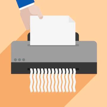 Shredding paper Stock Illustration