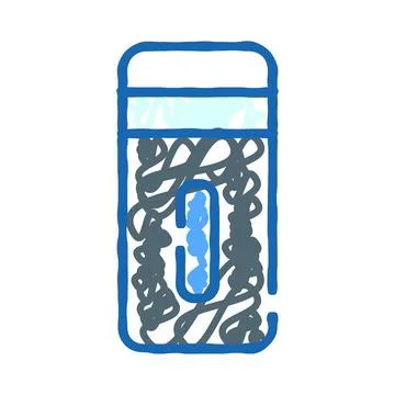 Shredding paper waste for secure document disposal Illustrazione stock