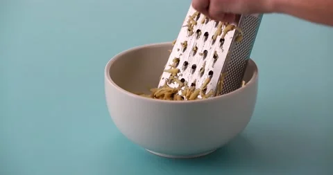 Shredding a potato 9 스톡 동영상 132152009