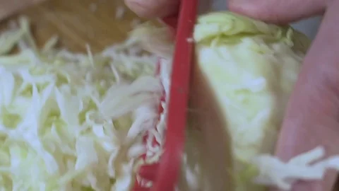 Shreds cabbage hd close up Stockbeeldmateriaal 80101428