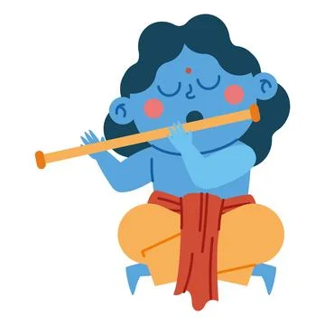 Shree krishna for janmashtami Stock Illustration