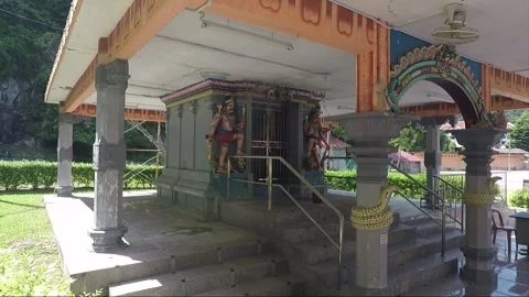 Shree Naganathar Temple, Waterfall Hilltop Hindu Temple, Penang, Malaysia Stock Footage 320245590