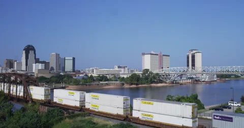 Shreveport Skyline Stock Footage 61869014