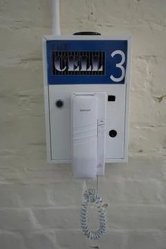 Shrewsbury Prison Cell 3 Intercom System Shropshire England Stock Photos