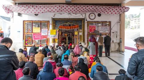 Shri Chamunda Devi Mandir, Padar, Dharamshala, Himachal Pradesh Stock Photos