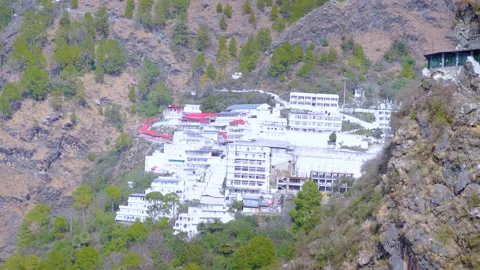 Shri Mata Vaishno Devi Mandir Temple at Katra Jammu and Kashmir India Stock Footage 271560122