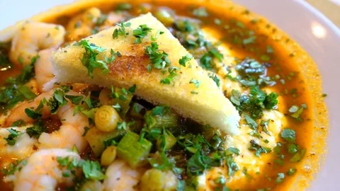 Shrimp and Grits Stock Footage 79212184