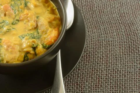 Shrimp and squash chowder Foto stock