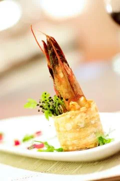 Shrimp appetiser Stock Photos