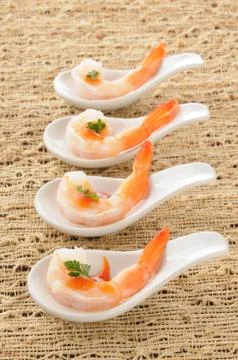Shrimp appetizers Stock Photos