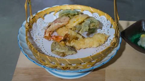 Shrimp in batter. 스톡 사진