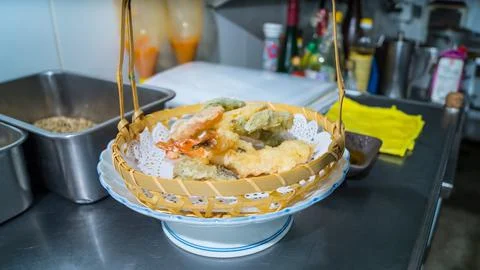 Shrimp in batter. Stock Photos