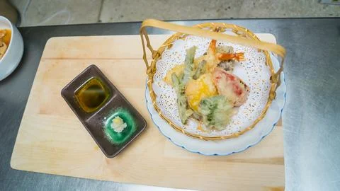 Shrimp in batter. Stockfoto's
