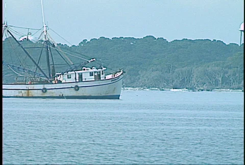 Shrimp Boat Stock Footage 144658