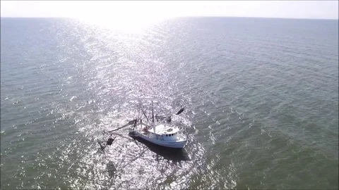 Shrimp Boat Stock Footage 77394689