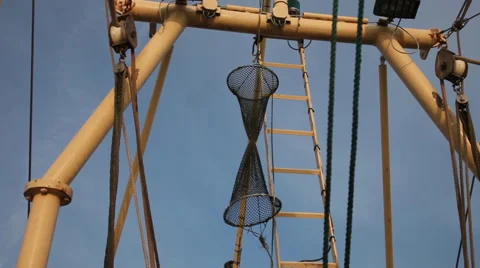 Shrimp boat is working 스톡 동영상 61809843