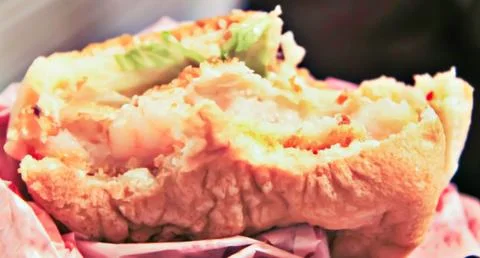 Shrimp burger Stock Photos