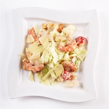 Shrimp caesar salad Stock Photos
