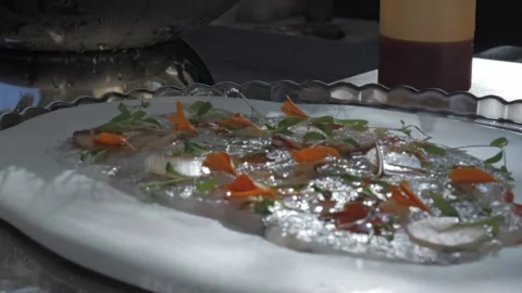 Shrimp carpacio Vídeos de archivo 279021923