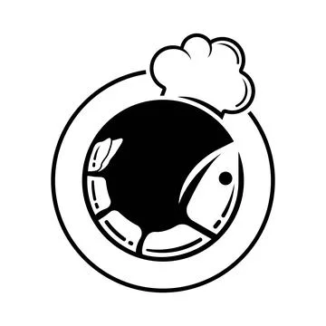 Shrimp Chef Vector Logo Design 스톡 일러스트